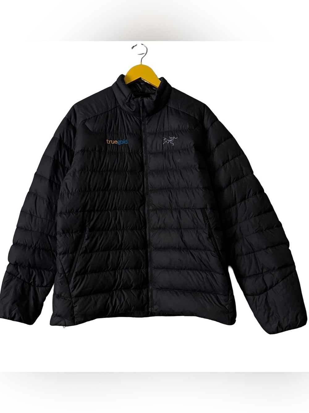 2013 Arc'tery Cerium LT down puffer jacket with True Gold corporate embroidery L